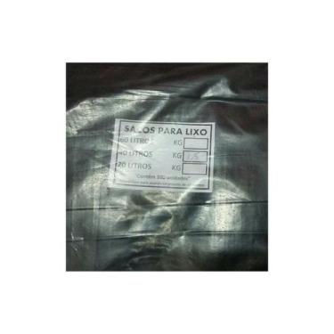 Imagem de Saco De Lixo 40 Litros Preto Com 100 Unidades Resistente - Higipack
