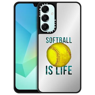 Imagem de GlamCase Capa para Samsung Galaxy A16 (5G / 4G), A26 (5G / 4G) / A17 (5G / 4G) - Capa traseira protetora de TPU de plástico durável com espelho embutido para maquiagem para meninas e mulheres, preta