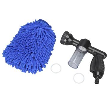 Imagem de Pistola pulverizadora de espuma 8 padrões de pulverização ajustável multifuncional ferramenta de rega de jardim para plantas lavagem de carro banho de animais de estimação preto