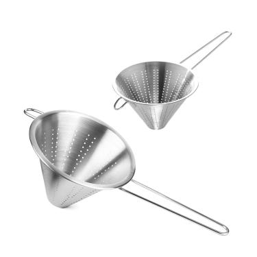 Imagem de Funil Passador Chinoy Coador Peneira Aço Inox 20 e 14cm