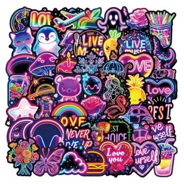 Imagem de 50 peças de adesivos engraçados garrafas de água pacote de adesivos à prova d'água acessório legal para capacete snowboard garrafas de água bicicleta laptop geladeira bagagem computador celular