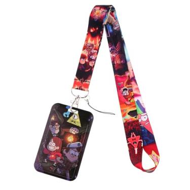 Imagem de Cordão de olhos fofos de Halloween de horror, cordão de suporte de crachá de desenho animado para cartão, viagem