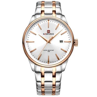 Imagem de Relógio De Quartzo Masculino Pulseira De Aço Inoxidável Resistente à água Rose