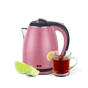 Imagem de Chaleira Elétrica Bak 1,8 L Led Desliga Automatico Cor Rosa, 220V