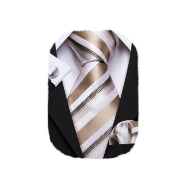 Imagem de Conjunto de gravatas Barry.Wang Classic Stripe Silk 150x8,5 cm