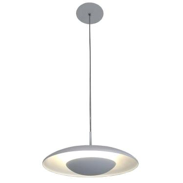 Imagem de Luminária Pendente Branco Fosco Sala Mesa Luxo 38X200cm 3XG9