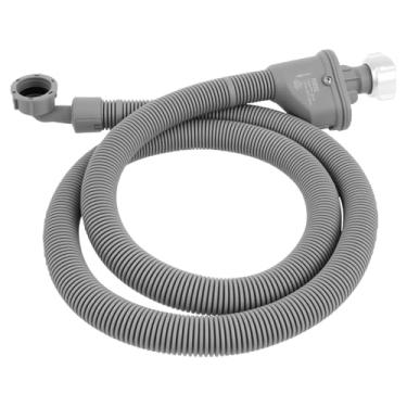 Imagem de KHZSPP Mangueira de drenagem universal para máquina de lavar, especificação de interface de 3/10.2 cm, kit de extensão de mangueira de drenagem de lava-louças flexível de 1,5 m com indicador de