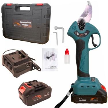 Imagem de Tesoura de Poda a Bateria sem Fio, 21V, Sinalizador de Carga da Bateria, Carregador e Maleta, Chave L, Óleo Lubrificante e Manual