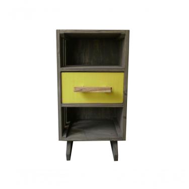 Imagem de Estante Madeira Gaveta Amarela