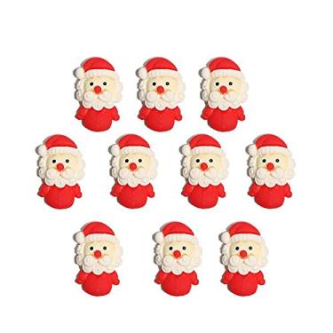 Imagem de Decoração de unhas 3D grande Papai Noel joia de unha árvore de Natal flatback animais alce sino ornamento manicure (07)