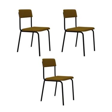 Imagem de Cadeira Fit Fixa C/4 Pes 475 X 505 X 810 Mm C/3 Un. Mostarda Mostarda