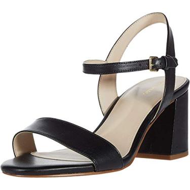 Imagem de Cole Haan Sandália feminina Josie Block Heart, 65 mm, Couro preto, 38