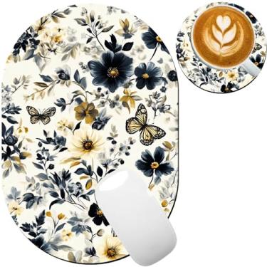 Imagem de TOEMZTFT Mouse pad pequeno, portátil, fundo de borracha antiderrapante à prova d'água, adequado para mouse sem fio, bandeja de teclado para laptop para homens e mulheres, viagens de escritório 18 x 27