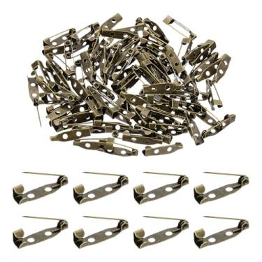 Imagem de PATIKIL 100 peças de pino de broche, pino de barra de 20 mm (0,78") fecho de segurança traseiro, bronze