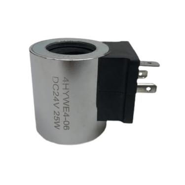 Imagem de Bobina de válvula solenoide hidráulica 4HYWE4-06 diâmetro interno 14 mm altura 40 mm CC 12 V CC 24 V 25 W (uma cor)
