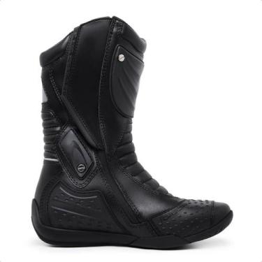 Imagem de Bota Motociclista Masculina Couro Acero Speed Cano Alto, Preto