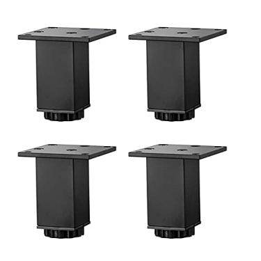 Imagem de LUOFDCLDDD Pernas de móveis, pés metálicos pernas de mesa quadradas feitas em liga de alumínio para cozinha, guarda-roupa, pés, sofá, suporte, pé, mesa de café, suporte de TV, pernas de substituição