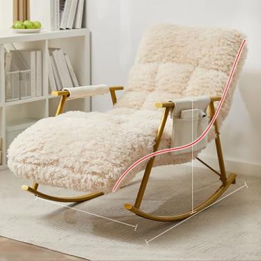 Imagem de FENOKD Cadeira de balanço ao ar livre com moldura de aço para pátio, quintal, varanda, balancim confortável para adultos, cadeira de acampamento com capacidade de peso de 136 kg, pernas pretas (pernas