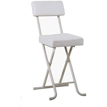 Imagem de Espreguiçadeira cadeiras de jardim cadeira dobrável para escritório cadeira de assento dobrável para encosto, cadeira de mesa de computador com moldura de metal, móveis mondern branco, cadeira de mesa