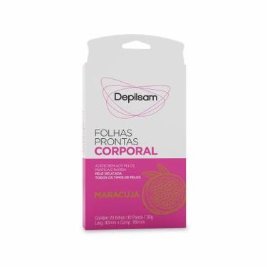 Imagem de Folhas Prontas Para Depilação Corporal Depilsam Maracujá 20Fls