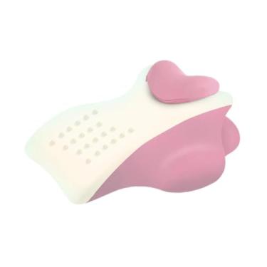 Imagem de YWJLQH Travesseiro de elevação de pernas para costas e pescoço com capa lavável, travesseiro para descanso de pernas, para sentar e dormir, massagem leitura, Rosa
