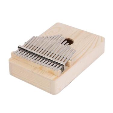 Imagem de Piano portátil com 17 teclas Kalimba DIY instrumentos musicais de dedo de madeira