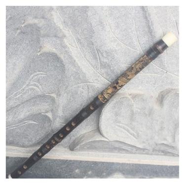 Imagem de Flauta de bambu profissional profissional roxo seção única flauta horizontal F chave G (chave G + bolsa)