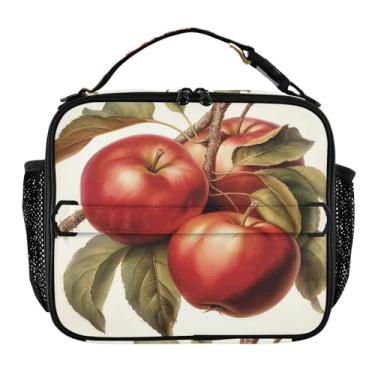 Imagem de Blueangle Lancheira de maçãs vermelhas para homens, mulheres e adultos, lancheira pequena para trabalho de escritório, piquenique - bolsa térmica portátil reutilizável (565)