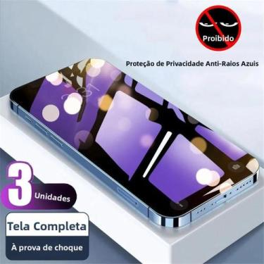 Imagem de Protetor De Tela De Vidro Temperado Com Bloqueio De Luz Azul Para iPho