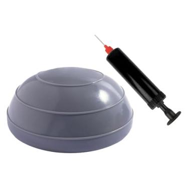 Imagem de Dynwave Bola de equilíbrio inflável portátil de 16 cm de diâmetro, versátil, antiderrapante, para treinamento de força em casa e na academia, Cinza