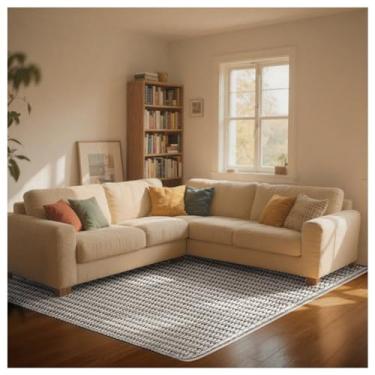Imagem de SPXMQSS Tapetes de área para sala de estar, tapete de imitação de sisal para quarto, cor sólida, antiderrapante, lavável, resistente ao desgaste para sala de estar, quarto, dormitório, entrada