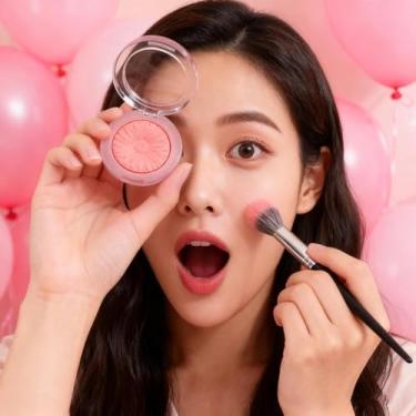 Imagem de 1 pincel de blush grande, pincel de maquiagem multifuncional, uma ferramenta de beleza adequada para qualquer visual de maquiagem (preto)