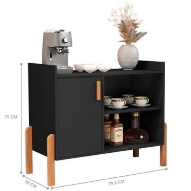 Imagem de Aparador Roma Café Luxor Preto - CYM ESTOFADOS