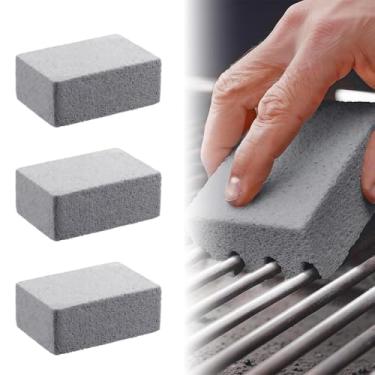 Imagem de Tijolo de limpeza da grelha - Escova de lâmina durável para facilitar a limpeza da grelha - Ótimo para churrasco de topo plano/4 peças