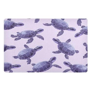 Imagem de STAYTOP Tapete de porta de tartaruga fofo para entrada externa 81 x 50 cm, tapete de boas-vindas ao ar livre/interno, tapetes de banho fofos, capacho frontal antiderrapante para entrada, pátio, áreas