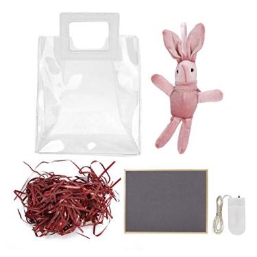 Imagem de CUOFYUNL Sacola de PVC Criatividade Estilo Europeu Embalagem de presente Suprimentos transparentes de plástico transparente (Vermelha)