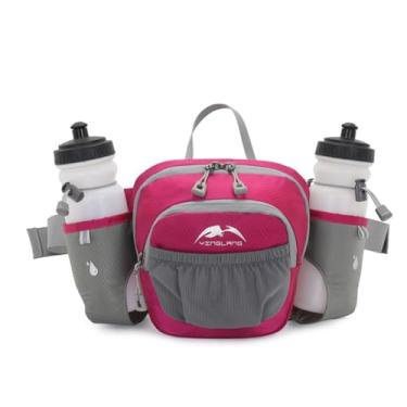 Imagem de Bolsas cintura com porta garrafa de água Bolsa para caminhar cachorro caminhada Leve Múltiplos bolsos zíper aberta externa