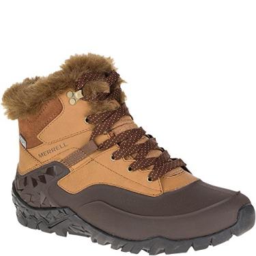 Imagem de Bota de neve feminina Merrell Aurora 6 Ice Plus impermeável, Merrell Tan, 9