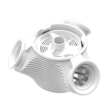 Imagem de Módulo de 3 vias para sistema de torre hidropônica de mesa interna Hydroploot, com 3 pods e difusor, expansível para 5 módulos, branco