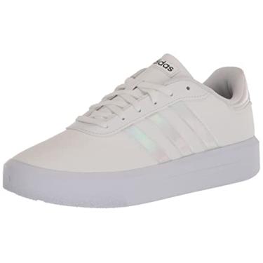 Imagem de adidas Tênis de skate feminino Court Platform, Branco/Preto, 11