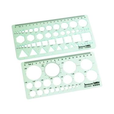 Imagem de Régua Geométrica Verde Para Estudantes, Ferramentas De Desenho E Mapea