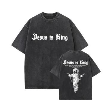 Imagem de Camiseta Religiosa Vintage Lavada Y2K Christian Jesus Forgive Them Fat