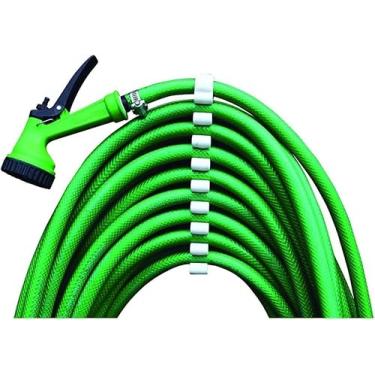 Imagem de Suporte Organizador de Mangueiras e Vassouras Branco - Simples e Prático -