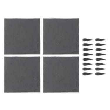 Imagem de Estink Pedras Decorativas para Pavimentação de Caminhos de Jardim Com 4 Estacas de para Quintal de Gramado de Passarela Ao Ar Livre Resina de Polipropileno de 15,5 X (Cinza)