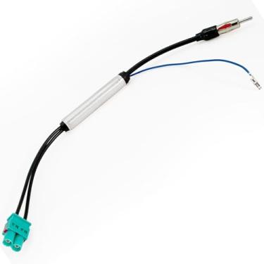 Imagem de Adaptador de antena amplificada para carro europeu, adaptador de antena de rádio, cabo conector FAKRA duplo preto, modelo 40-EU56 para veículos europeus