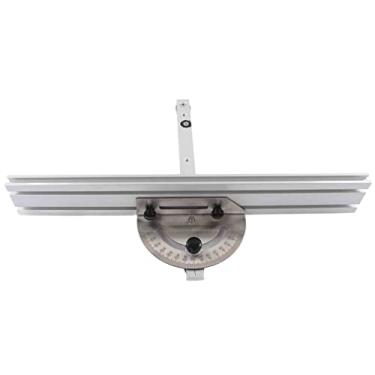 Imagem de Hyuduo de Medição de Esquadria de Serra de Mesa Auxiliar de Cerca de Medição de Esquadria de Liga de Alumínio para Carpintaria Serra de Mesa, Mecanismo de Travamento Angular de Alta Precisão,