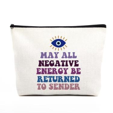 Imagem de Bolsa de maquiagem fkovcdy Evil Eye Design para mulheres e viagens