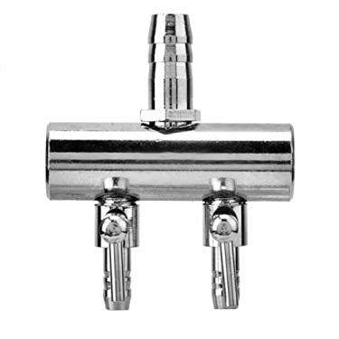 Imagem de GLOGLOW Divisor da Bomba do Aerador do Tanque de Peixes, Válvula de Ar Aquário de Aço Inoxidável 8mm Gire para 4mm Válvula de Alavanca de Controle de Fluxo de Ar para Aquário Tanque de Peixes 6 Vias