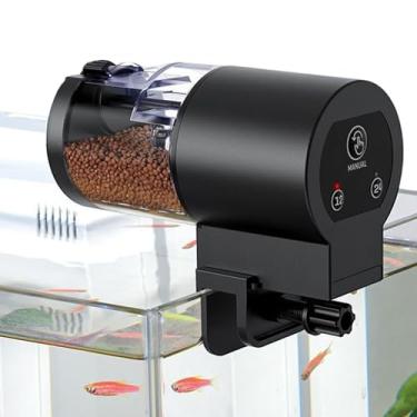 Imagem de Alimentador Automático Para Aquário - 100ml Alimentado a Bateria com Temporizador,Com Temporizador e Dispensador Automático | para Alimentar Betta Camarão Aquário Pequeno com Alimento em Grãos Casa