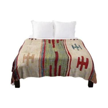 Imagem de Cobertor De Fleece Com Padrão Boho Navajo Super Macio Leve E Quente Pa